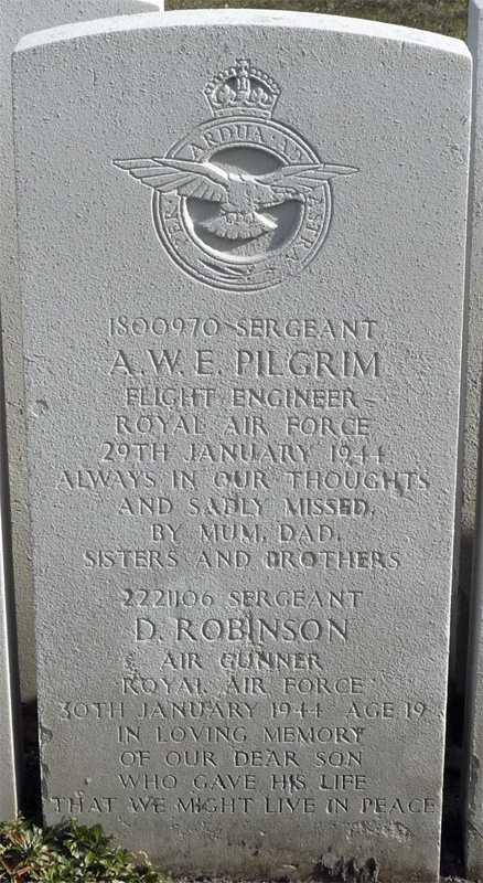 Sgt Augustus Walter Edward Pilgrim<br/><br /><br />died January 29th, 1944